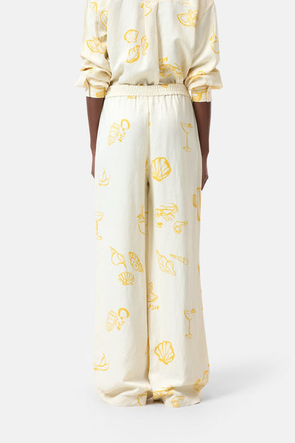 Winona Wide Pant - Dune Beige Print - DUNE + SALT