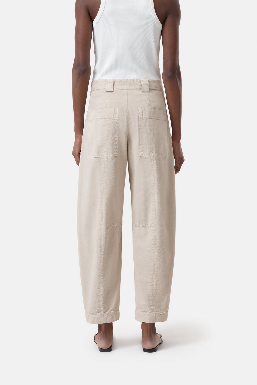 Rhannon Barrel Pant - Soft Beige - DUNE + SALT