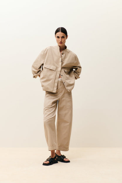 Rhannon Barrel Pant - Soft Beige - DUNE + SALT