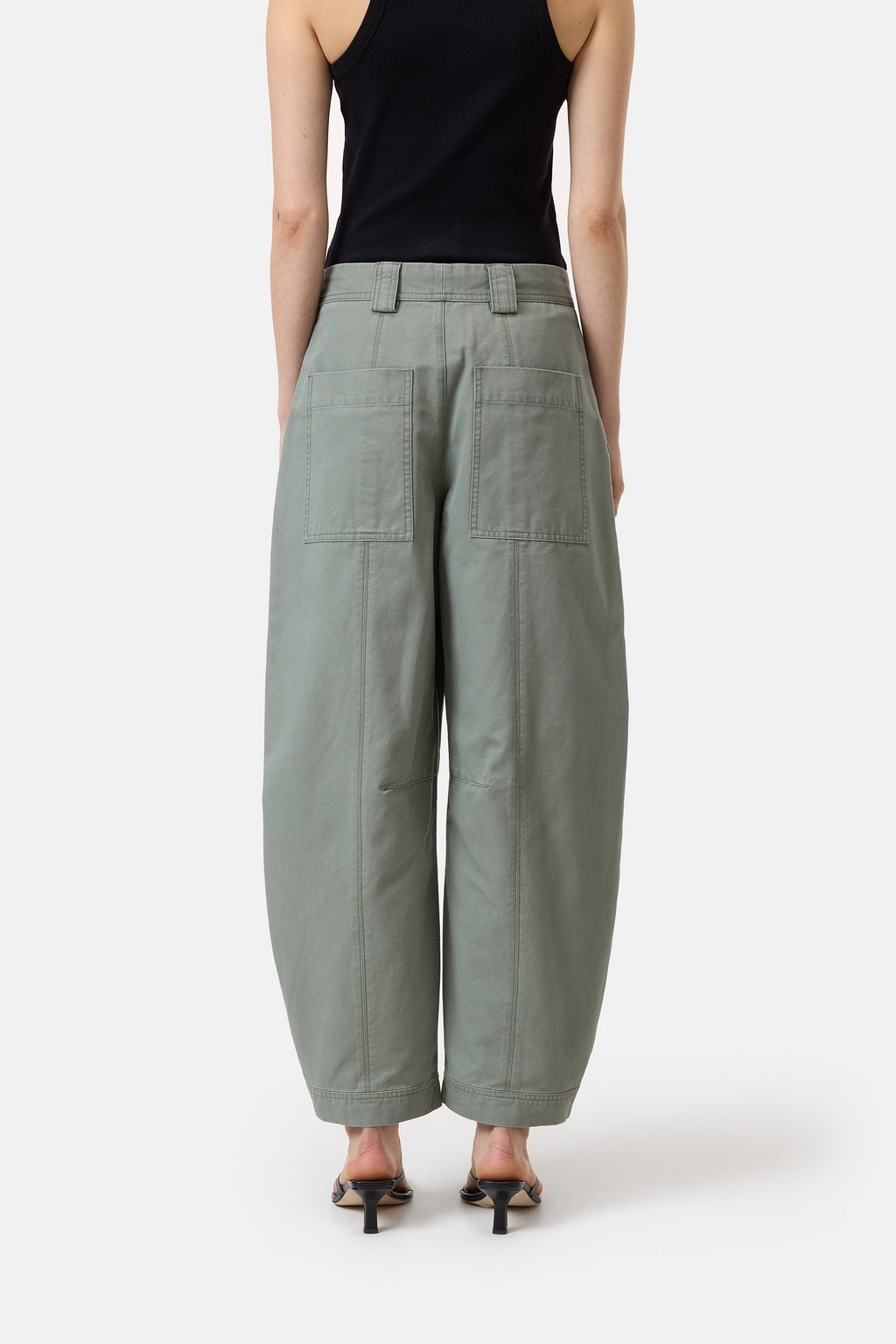 Rhannon Barrel Pants - Faded Green - DUNE + SALT