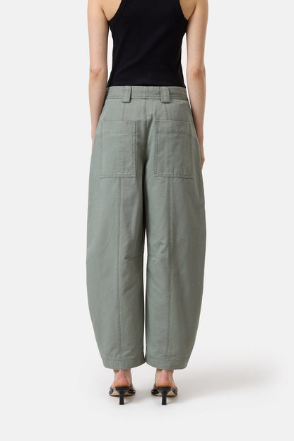 Rhannon Barrel Pants - Faded Green - DUNE + SALT