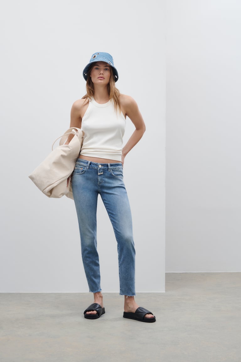 Baker Super Stretch Skinny Jean - Mid Blue - DUNE + SALT