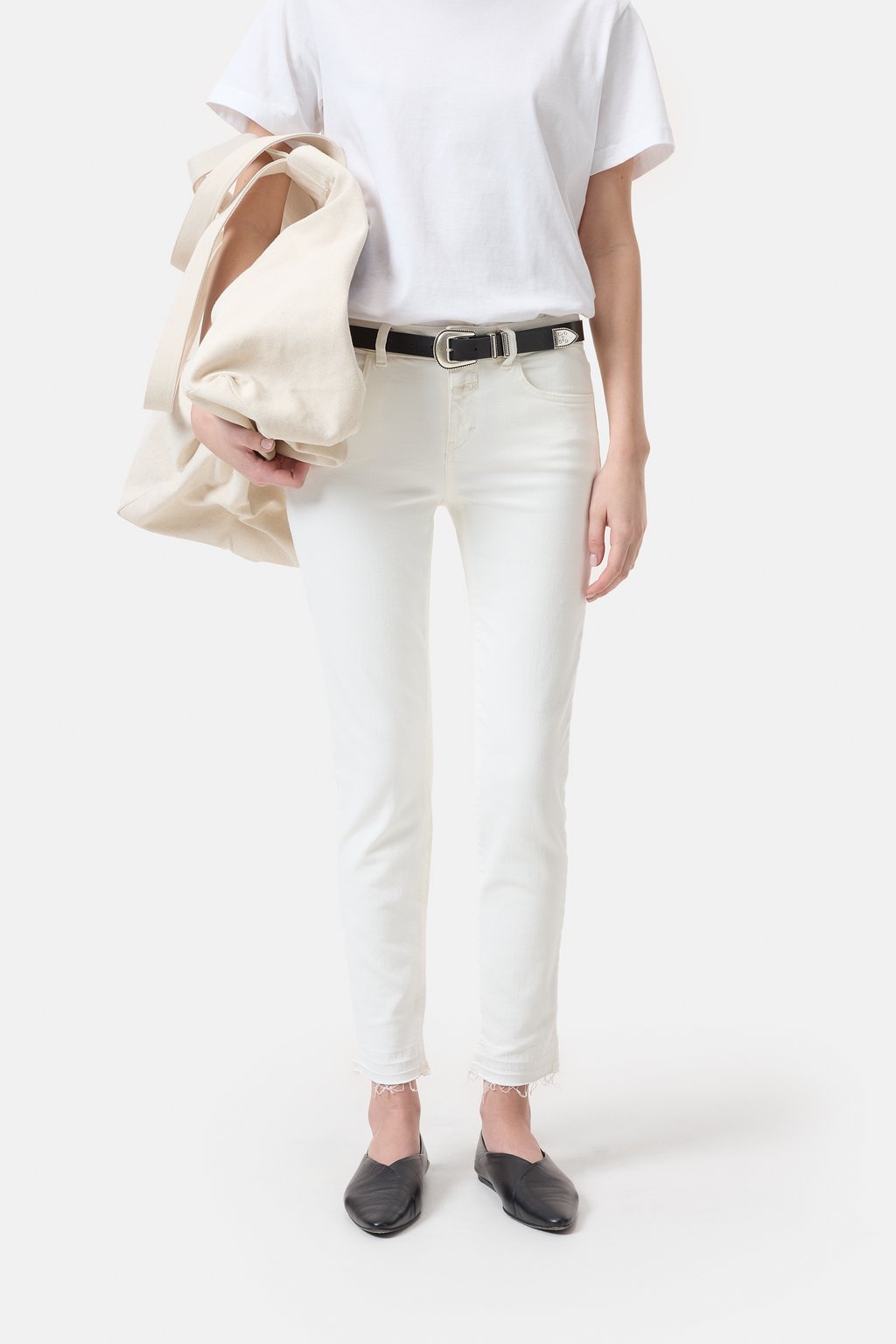 Baker Power Stretch Skinny Jeans - Ivory - DUNE + SALT