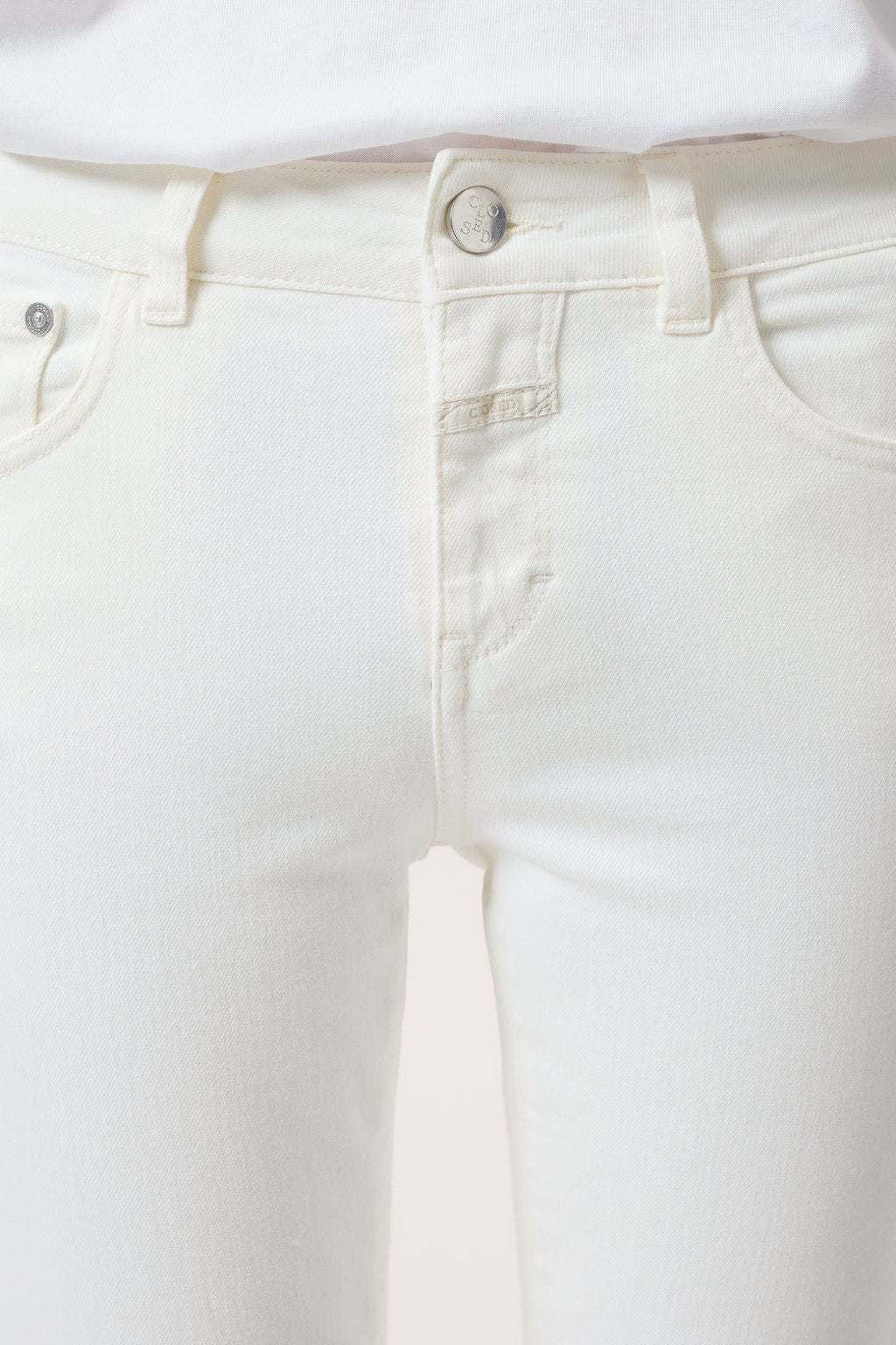 Baker Power Stretch Skinny Jeans - Ivory - DUNE + SALT