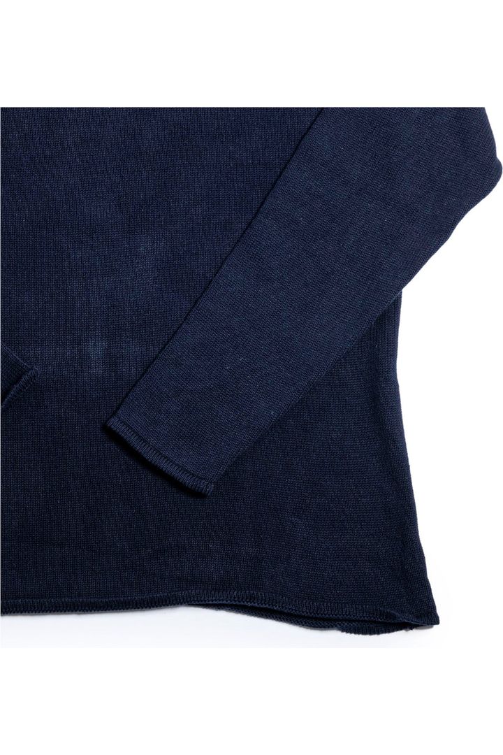 Cotton Linen Harbour Sweater - Ink - DUNE + SALT