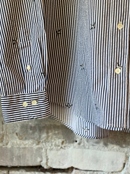 Pitt Woven Shirt - Navy/White - DUNE + SALT