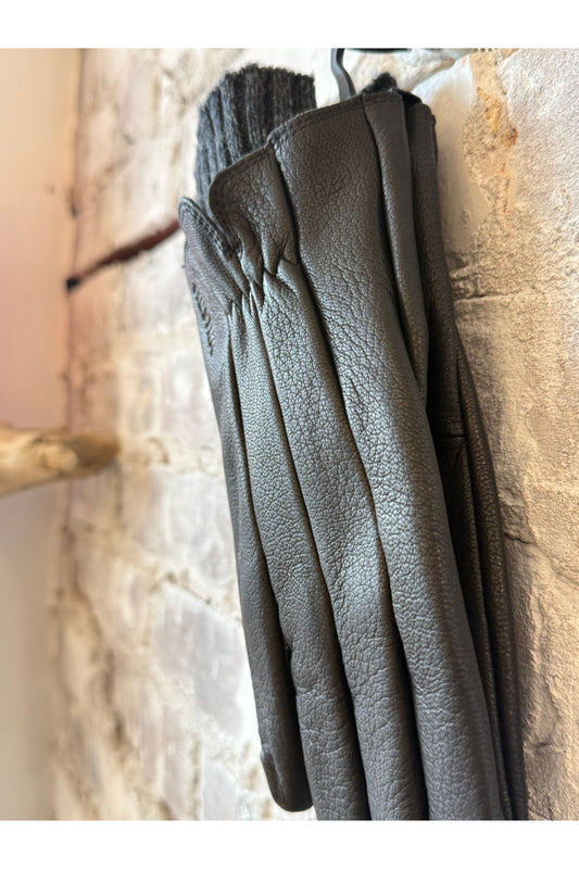 Amber Leather Glove - Black