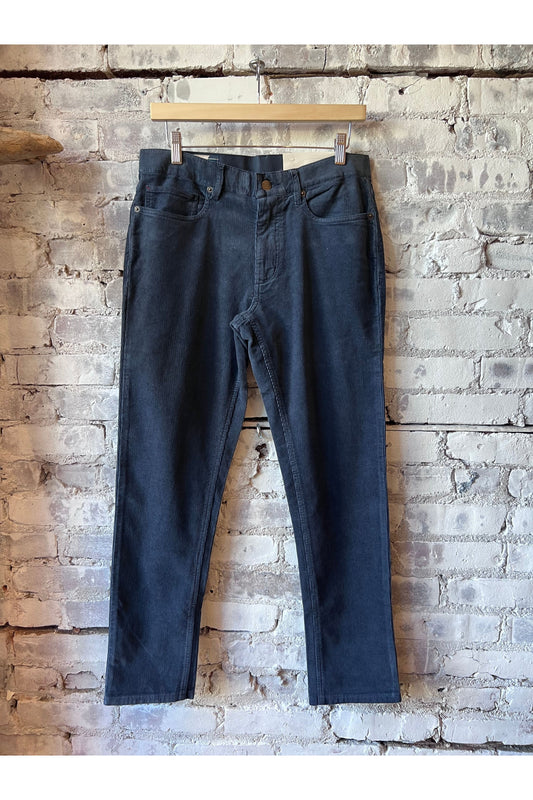 Terry Cord Slim Straight 5 Pocket Pant - Midnight Navy - DUNE + SALT