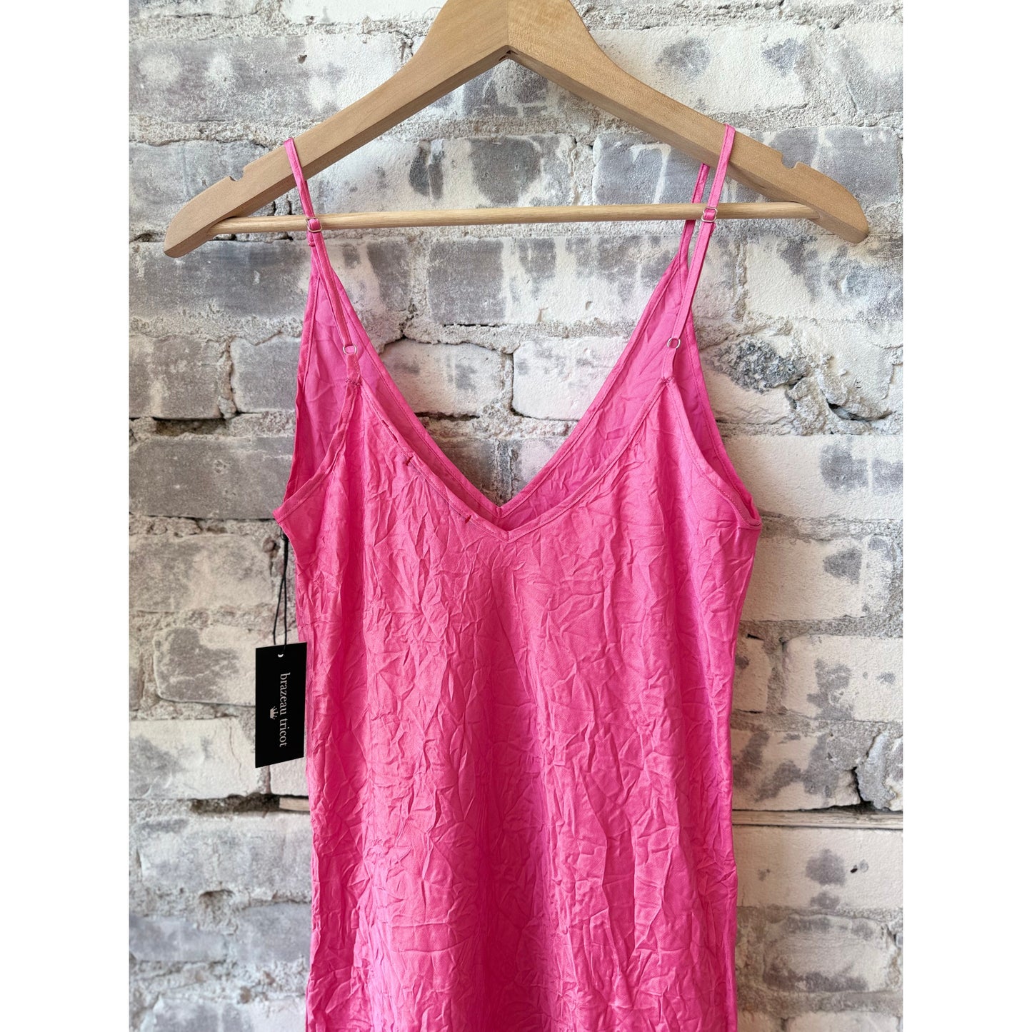 Crinkle Slip Dress - Bubblegum - DUNE + SALT