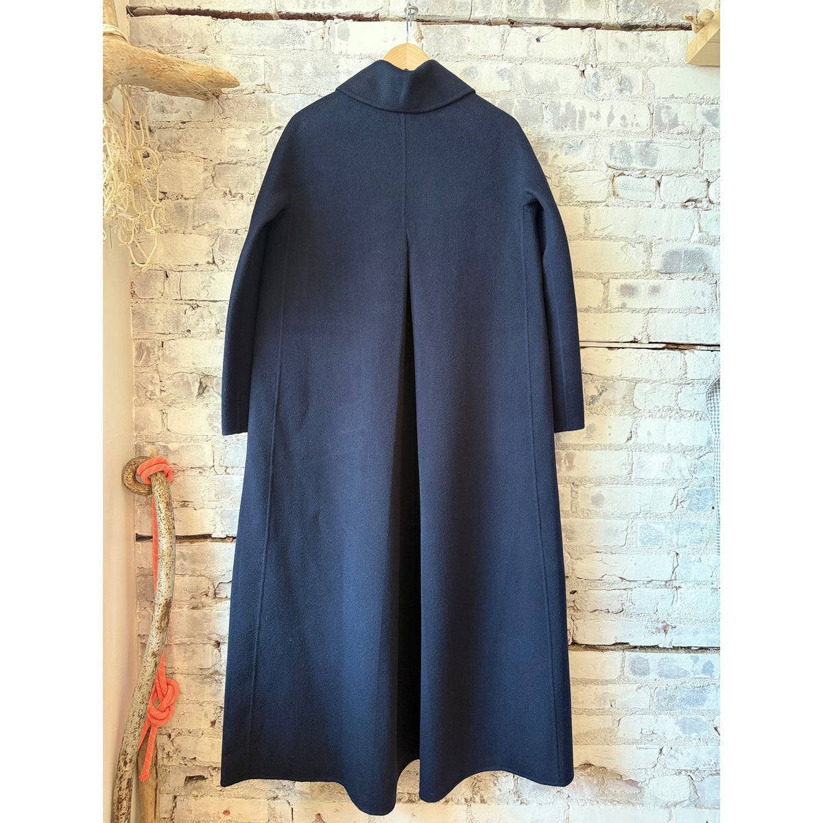 Aspesi Double-Breasted Wool Coat - Blue Dark Slate Gray