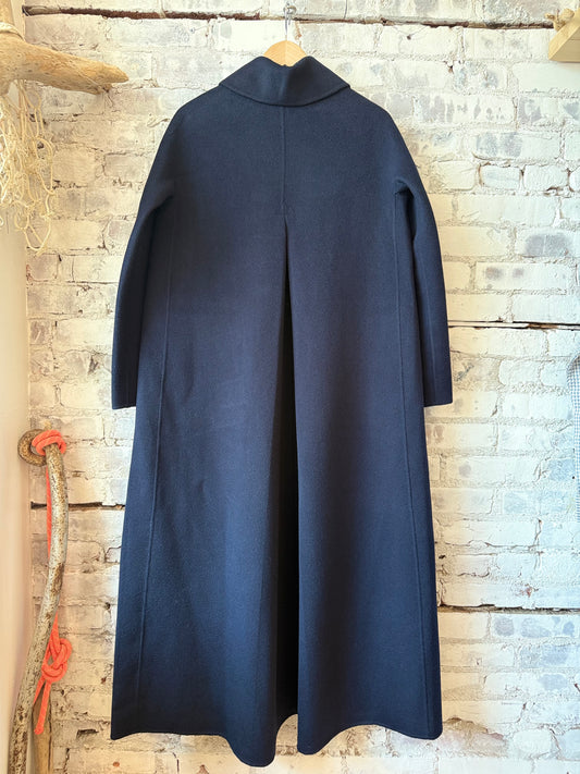 Aspesi Double-Breasted Wool Coat - Blue Dark Slate Gray