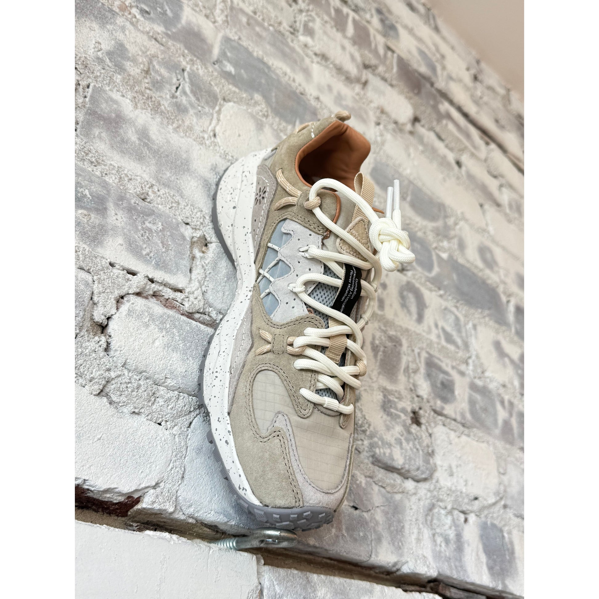 Yamabushi Women's Suede/Nylon Ripstop Sneaker - Grey/Light Military - DUNE + SALT