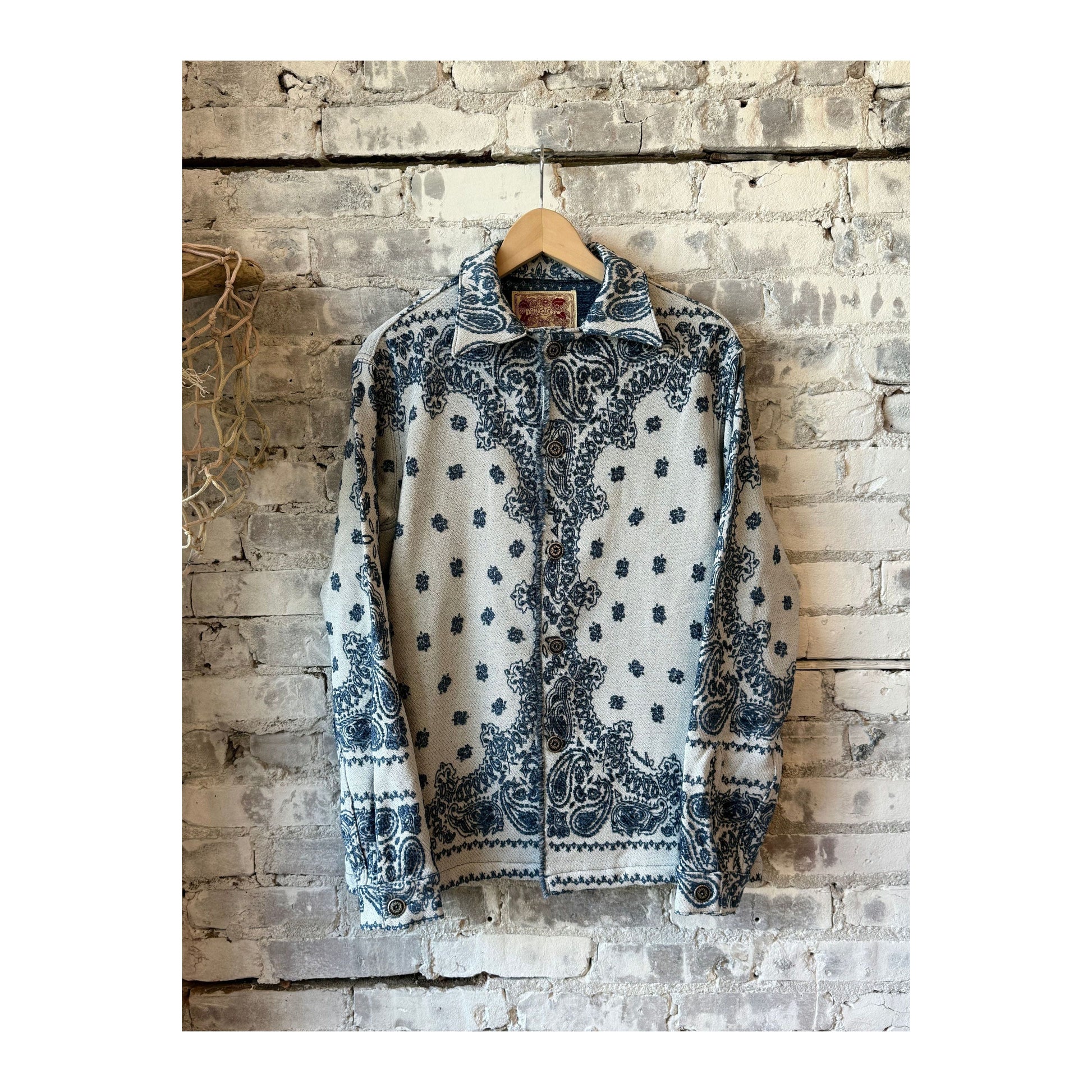 The Paisley Blanket Shirt Jacket - Indigo - DUNE + SALT