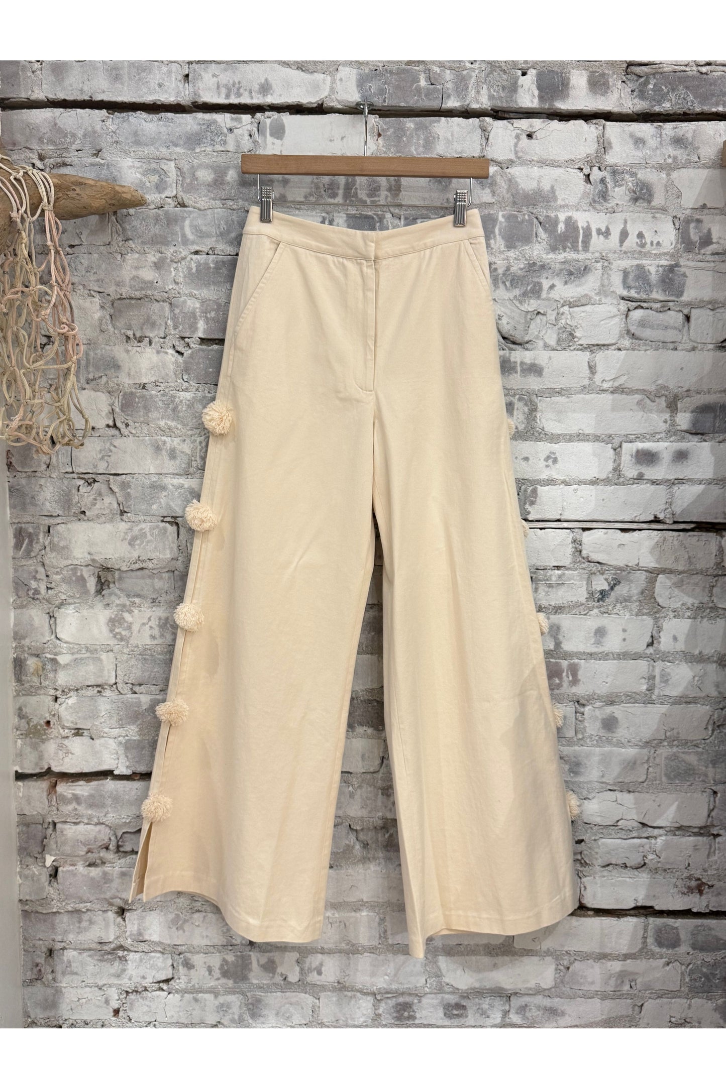 Pom Pom Trouser - Custard