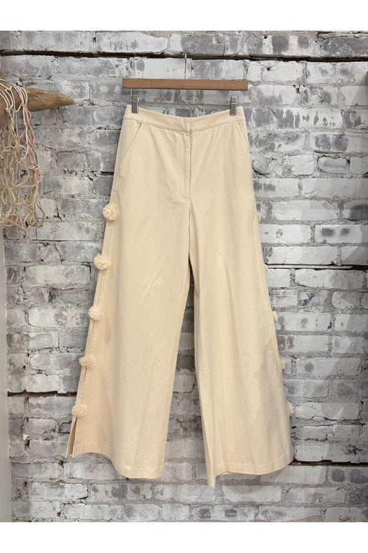 Pom Pom Trouser - Custard