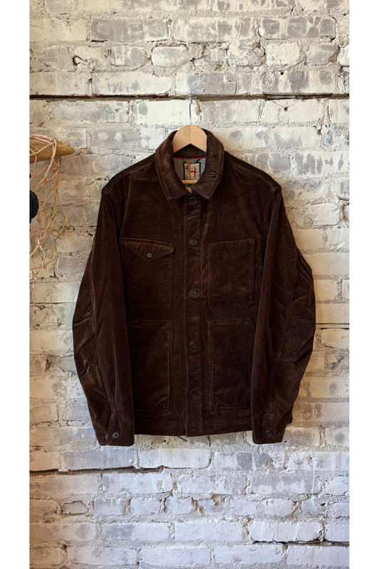 Piled-Lined Chore Coat - Hickory Cord - DUNE + SALT