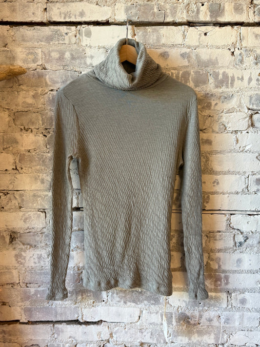 V::Room Hi-Soft Double Face LS Turtleneck - Charcoal Slate Gray
