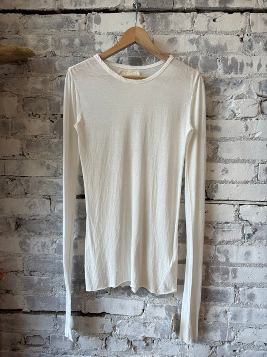 V::Room LS Hi-Soft Jersey Inner Crew - White Gray