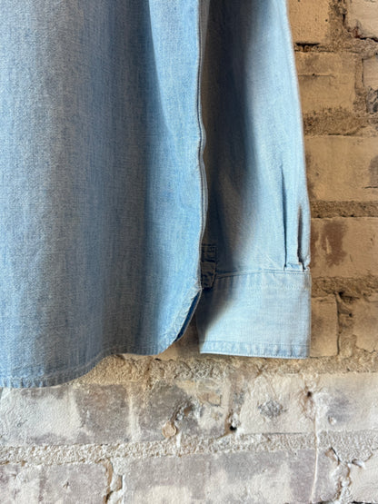 Chambray Compass Workshirt - Medium Indigo - DUNE + SALT
