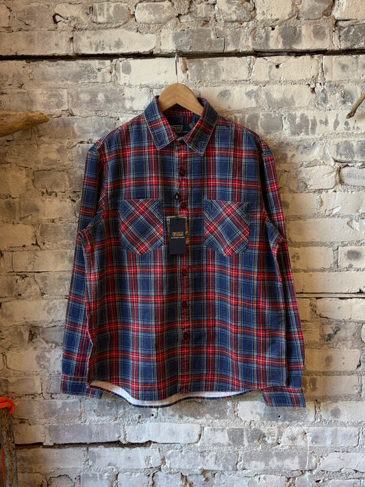 Ralph Lauren Flannel Moab Workshirt w/ Blunt Hem and Binding - Maple Ridge Plaid Rosy Brown