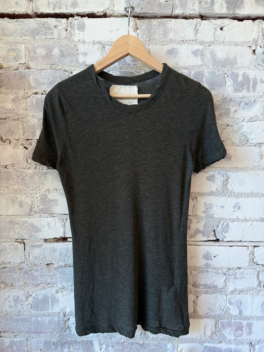 V::Room SS Hi-Soft Jersey 'Narrow Neck' Crew - Black Dark Slate Gray