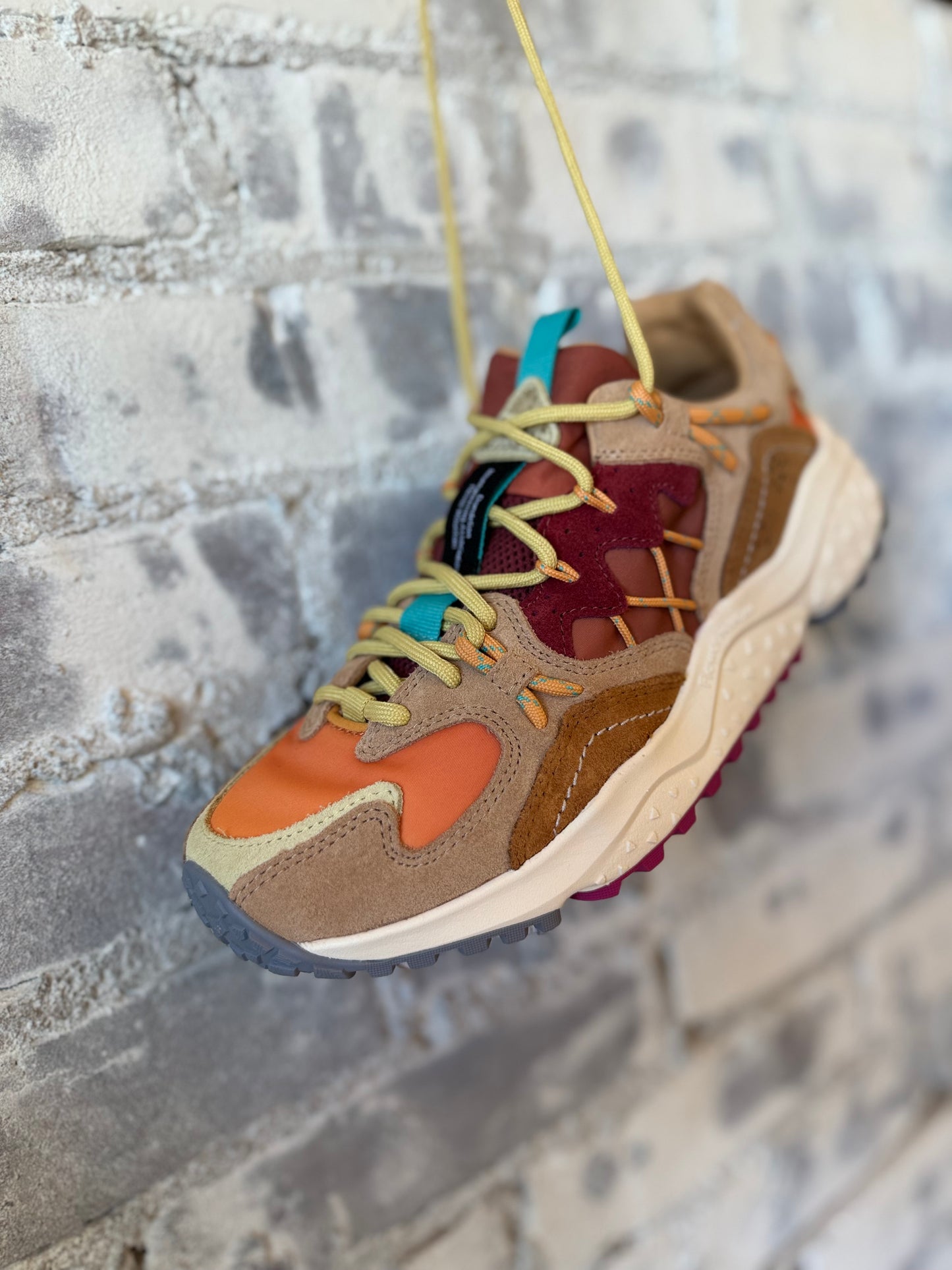 Yamabushi Woman Suede/Nylon Sneaker – Orange/Conac/Warm Orange