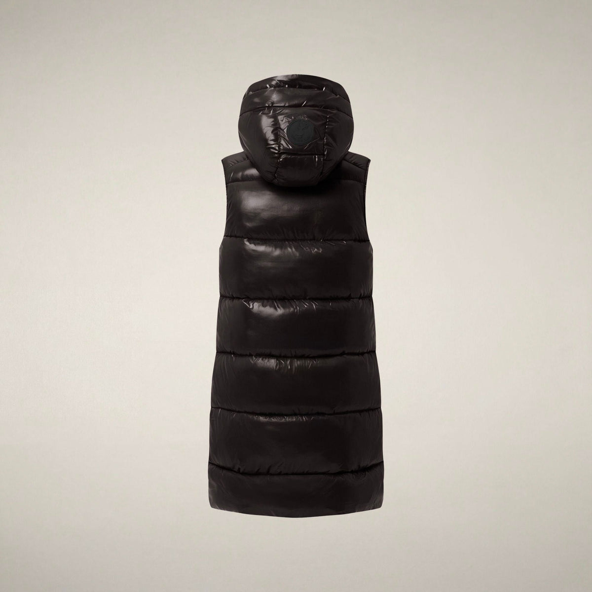 Iria Hooded Vest - Brown Black