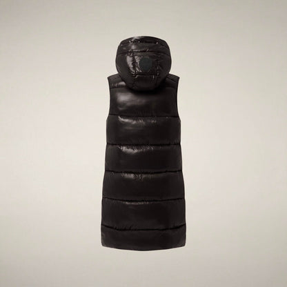 Iria Hooded Vest - Brown Black