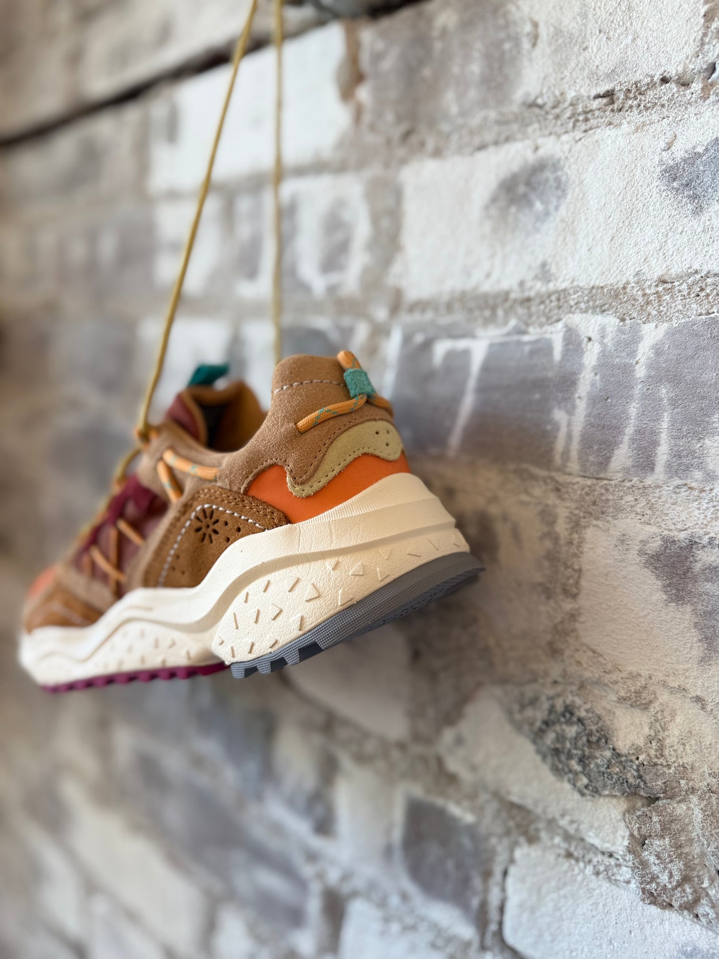 Yamabushi Woman Suede/Nylon Sneaker – Orange/Conac/Warm Orange