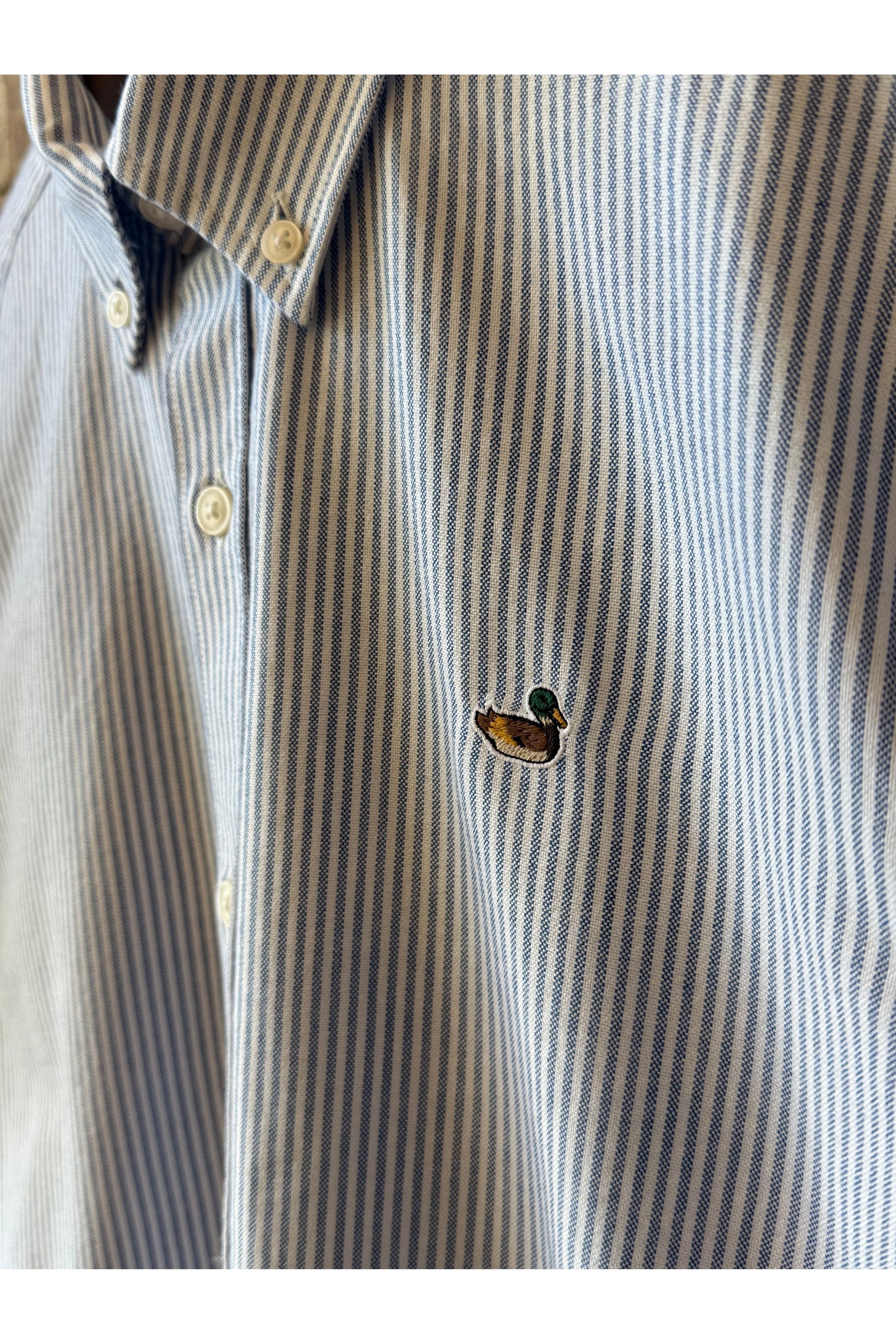 BD Duck Shirt - Striped Navy - DUNE + SALT