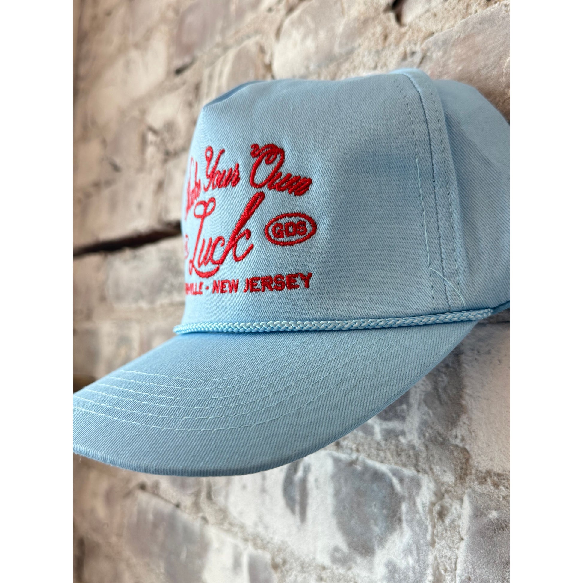 Make Your Own Luck Snapback - Sky Blue + Red - DUNE + SALT