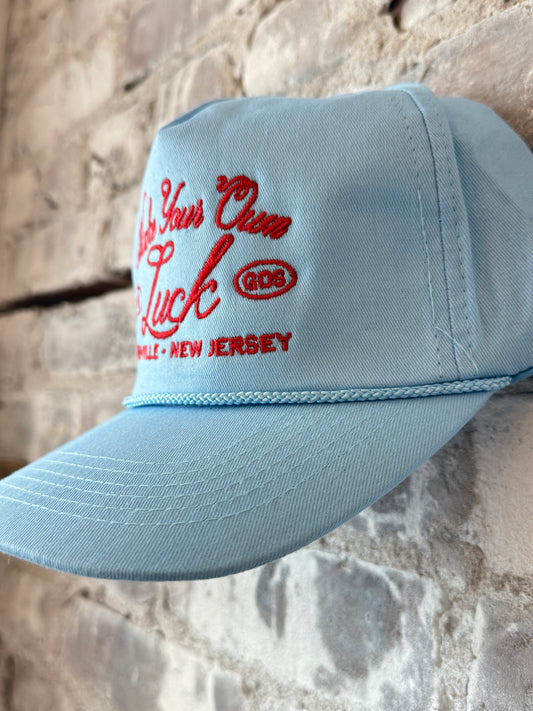 Make Your Own Luck Snapback - Sky Blue + Red - DUNE + SALT