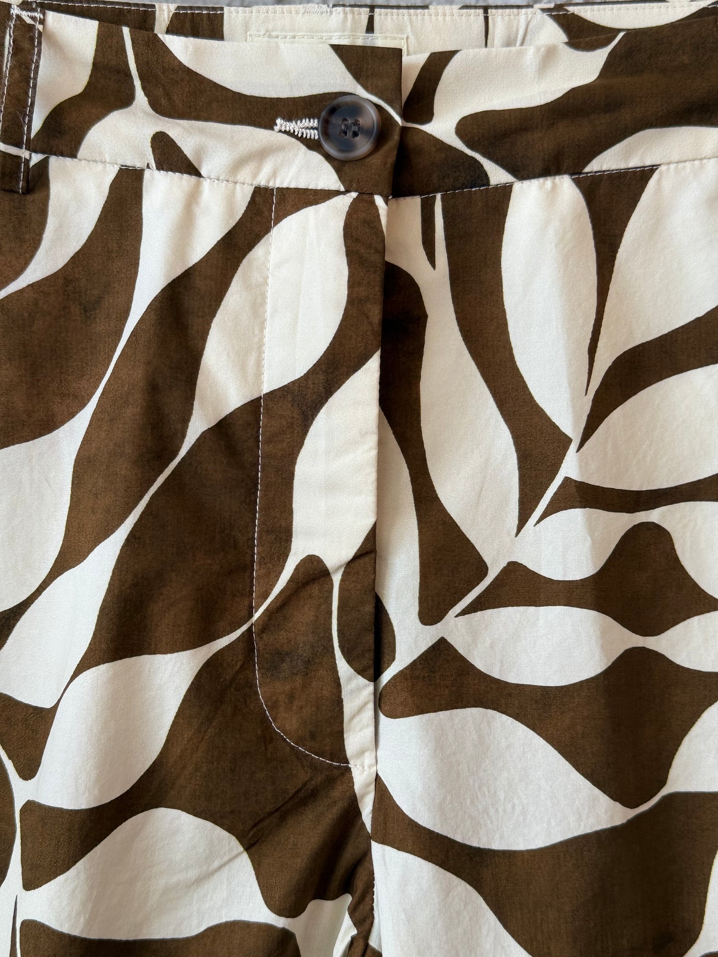 Perf Woven Pant - Raw White/Brown