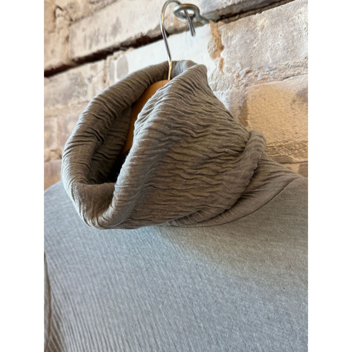 V::Room Hi-Soft Double Face LS Turtleneck - Charcoal Dark Gray