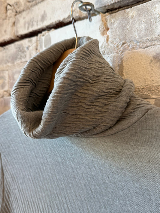 V::Room Hi-Soft Double Face LS Turtleneck - Charcoal Dark Gray