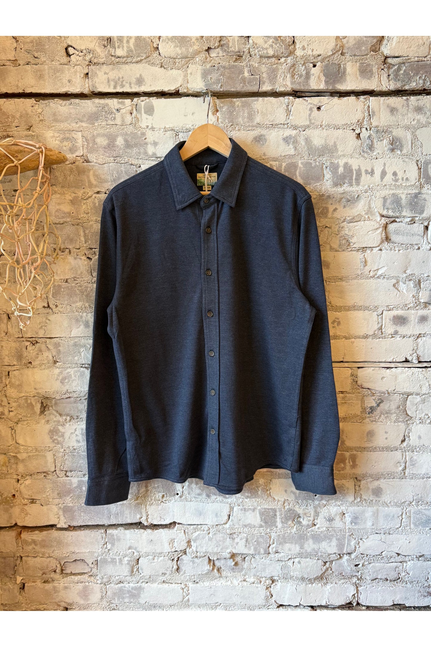 Pacifica Stretch Twill Shirt - Navy - DUNE + SALT