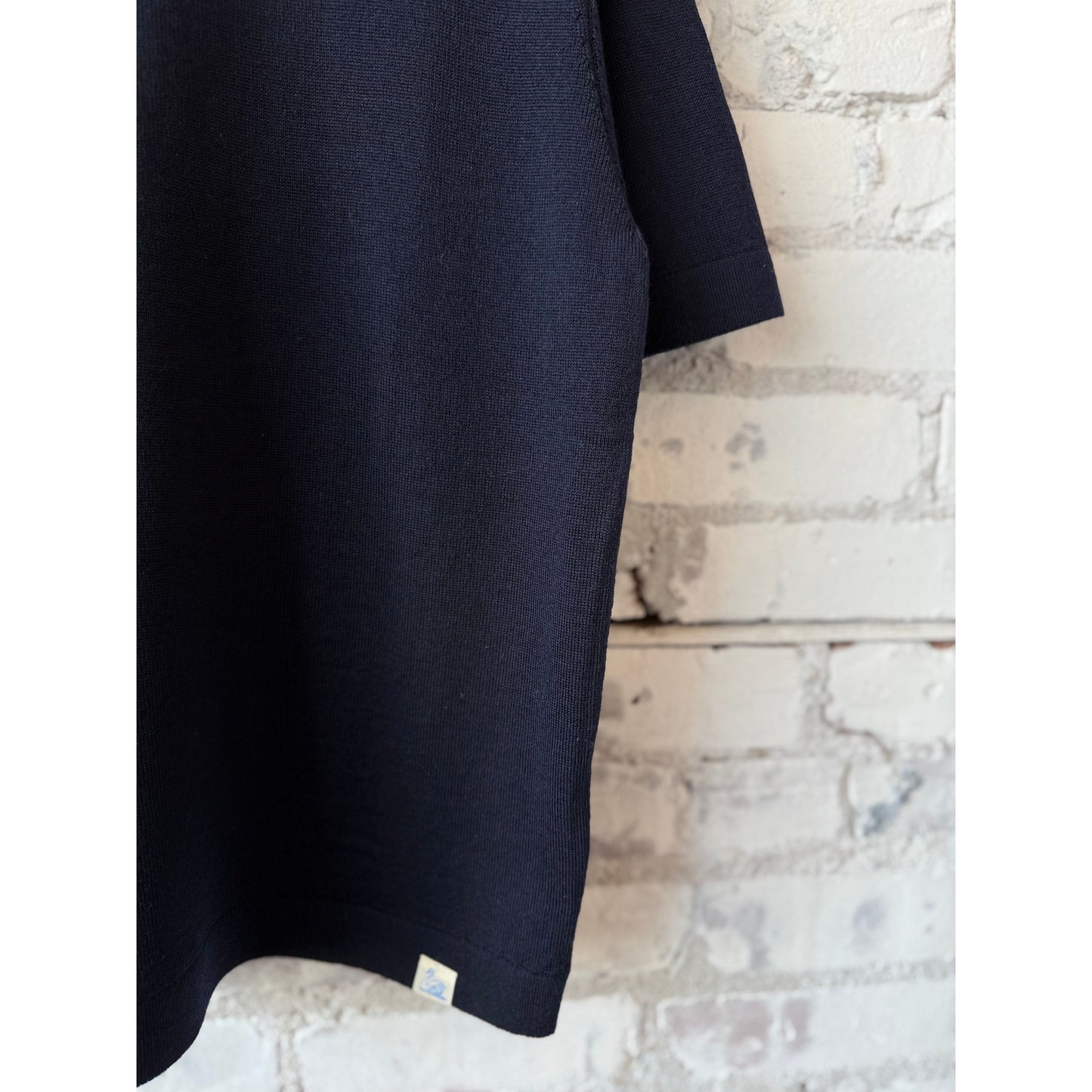 Refined Knitted Merino Wool T-Shirt - Navy - DUNE + SALT