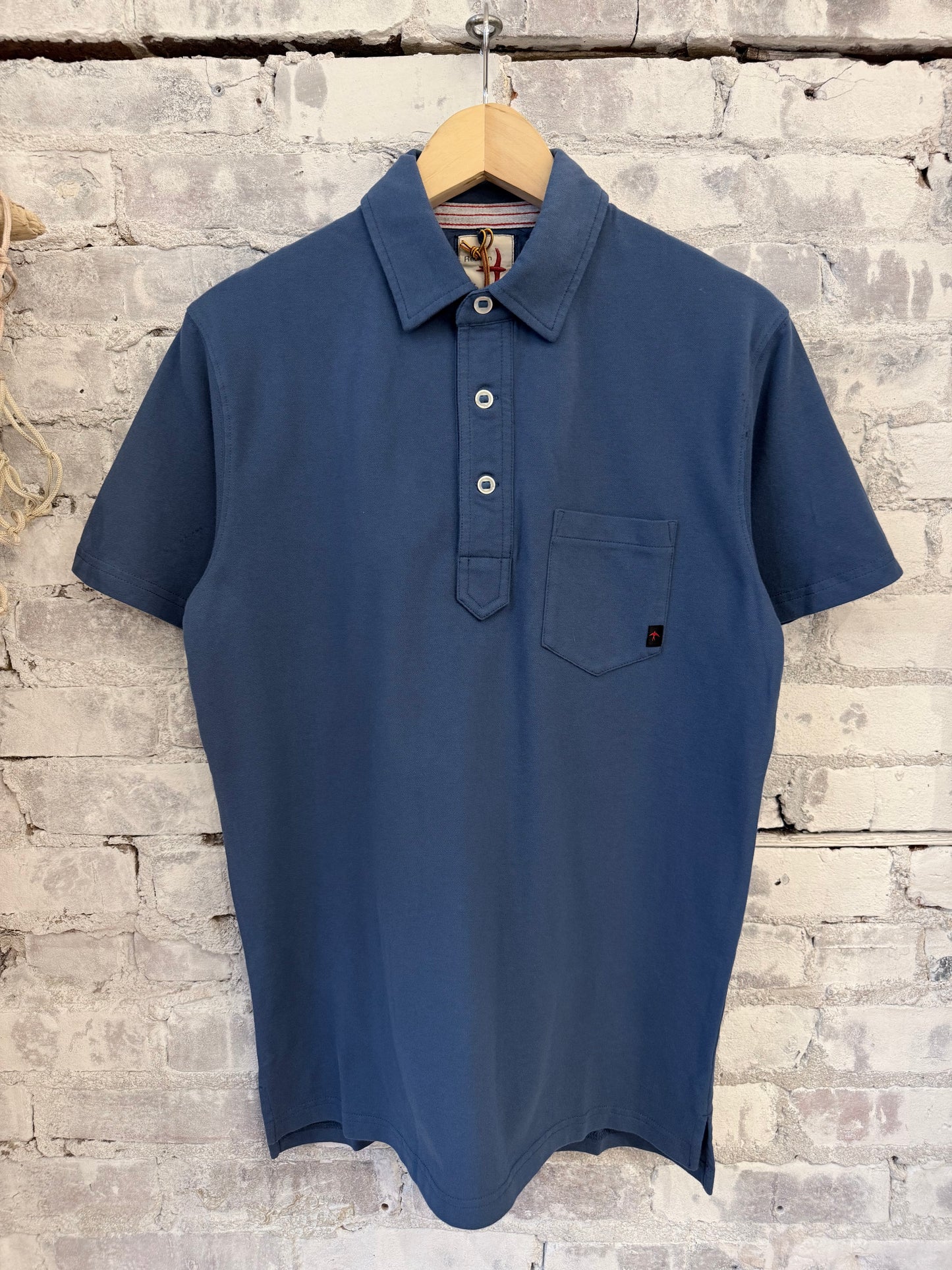Pique Slot Polo - Marine Blue - DUNE + SALT
