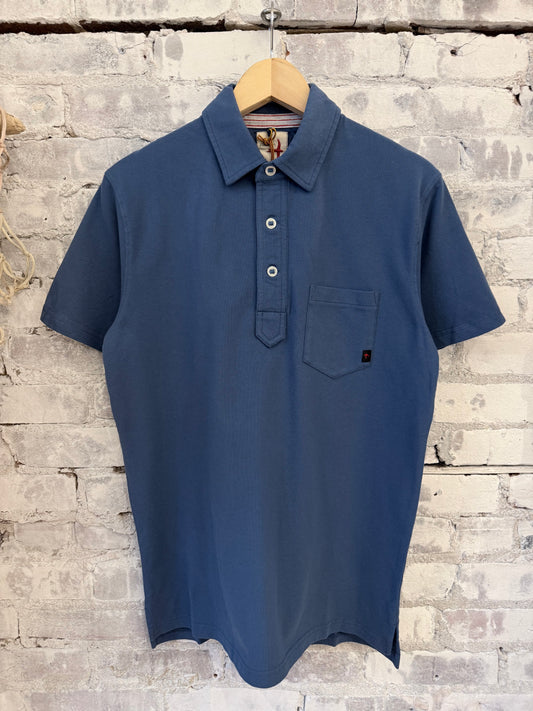 Pique Slot Polo - Marine Blue - DUNE + SALT
