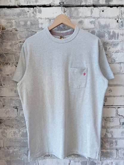 Ringspun Pocket Tee - Ice Blue Heather