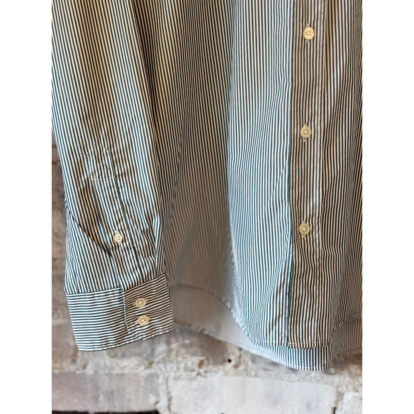 Paul Woven Shirt - Green/White - DUNE + SALT