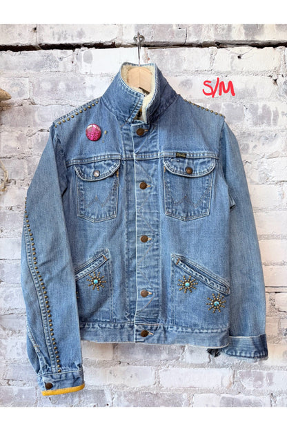 RTU1972 CALKID TURQ HOMESTUD AMERICANA SHERPA JKT - Vintage Patina - DUNE + SALT