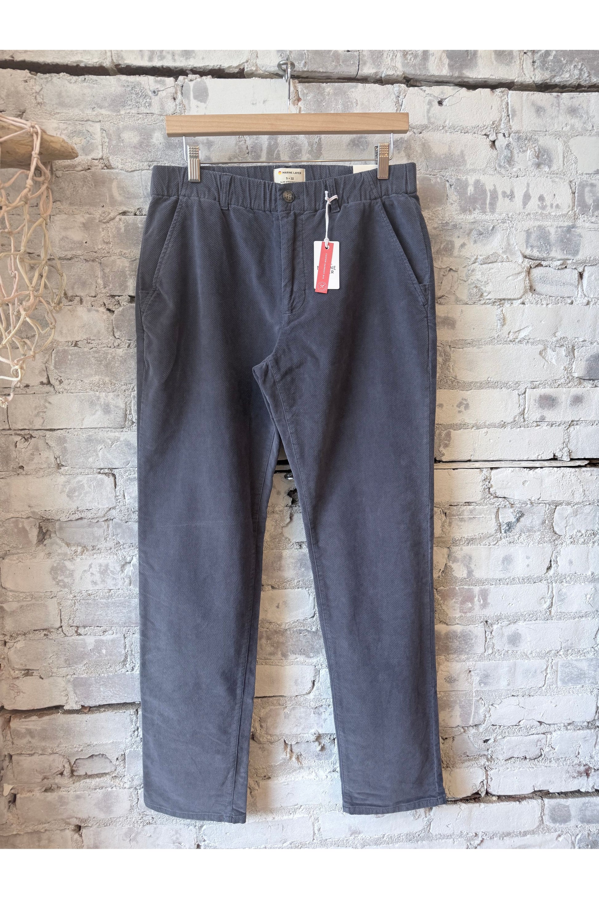 Saturday Slim-Straight Moleskin Chino - Mood Indigo - DUNE + SALT