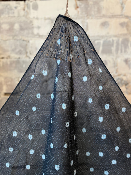Cotton Single Gauze Shibori Print Scarf - DUNE + SALT