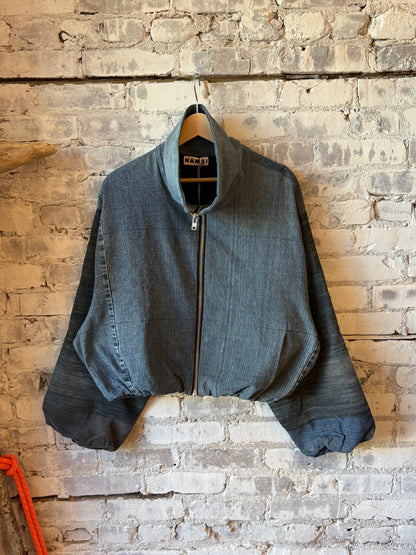 Namai Shira Denim Puffer Bomber Jacket - Assorted Washes Gray
