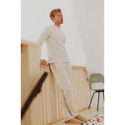 L/S Crew Waffle Tee - Ash - DUNE + SALT
