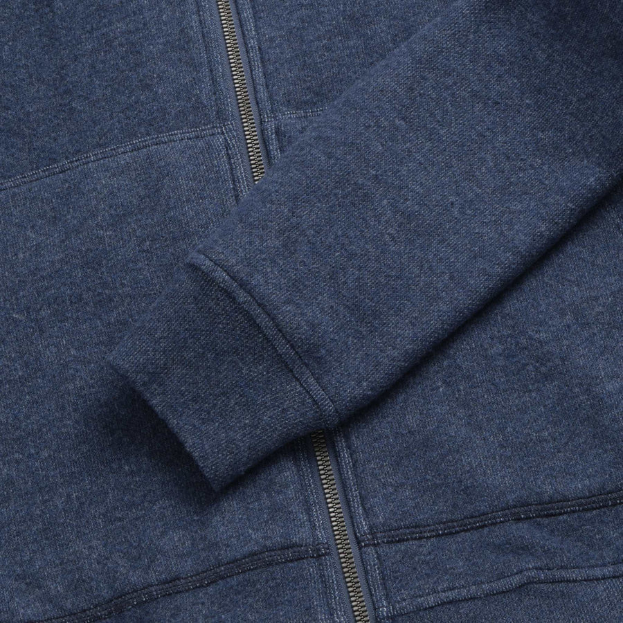 Danny Cashmist Fleece Full-Zip Hoodie - Navy Heather - DUNE + SALT