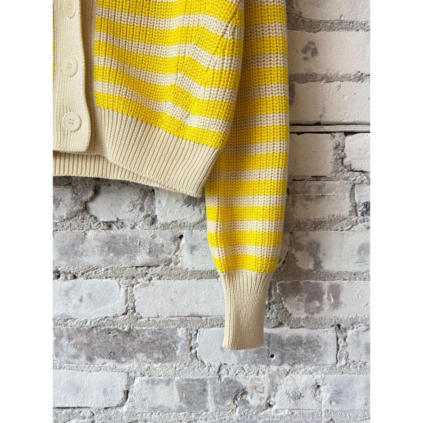 Isla Stripe Cardi - Ivory/Limone - DUNE + SALT