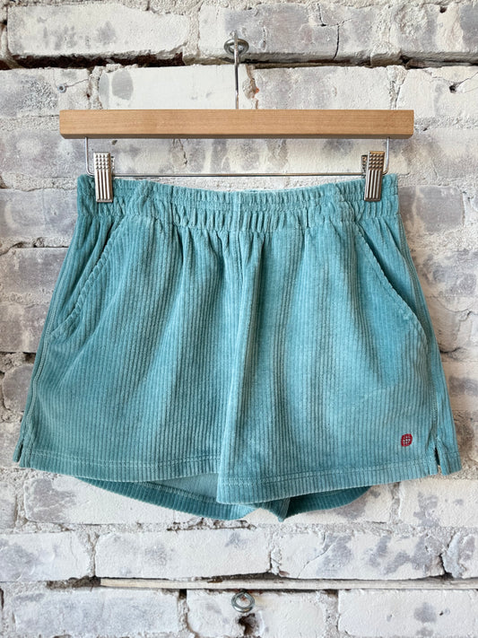 4Incher Comfy Cord Shorts - Aqua - DUNE + SALT
