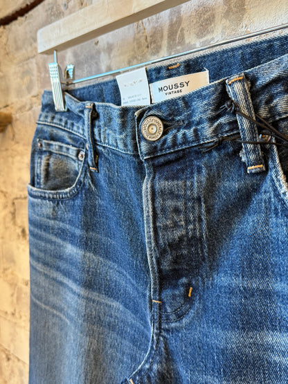 Moussy Renton Tapered Long Jean - Blue Dark Slate Blue
